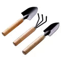 Gardening Tools 3 PCS Set Iron Shovel Rake for Garden Potting Flowers Soil Loosening Planting Transplanting Hand Tools Kit