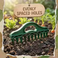 12-Hole Seed Planter Tool for Raised Beds & Pots - Fixed-Spacing Garden Dibber, Hand-Depth Control (Solid 190g)