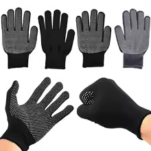 2-12Pairs Gardening Gloves Stretchy Nylon Gloves Anti-Slip Dots Knitted Safety Work Gloves for Men Women Outdoor Working Fishing