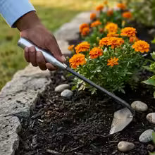 Crescent-shape Handheld Weeding Rake Durable Rust-Resistant Hand Hoe Weeding Digging Tool for Vegetable Gardens Planting