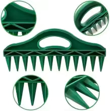 12-Hole Seed Planter Tool for Raised Beds & Pots - Fixed-Spacing Garden Dibber, Hand-Depth Control (Solid 190g)