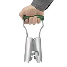 Seedling Planter Stainless Steel Seeder Excavator Horticultural Wood Handle Hole Drilling Seedling Transplanting Flower Planting