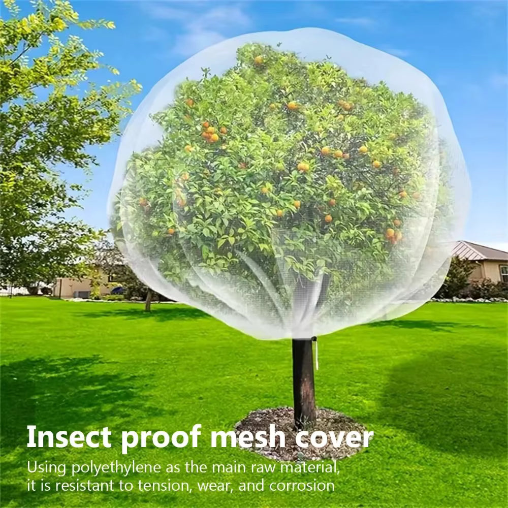 Zip Drawstring Plant Insect Screen Cover Pest Control Plant Protection Fruit Tree Protective Netting Lightweight Mesh
