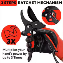 Heavy Duty Ratchet Pruning Shears Garden Loppers Branch Cutter Labor Saving Fruit Tree Trimming Scissors Landscape Gardening Too