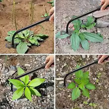 5/6/8/11 Teeth Carbon Steel Garden Hand Rake,2 In 1 Agricultural Manual Weeding Tools for Yard,Multifunction Gardening Hoe Rake