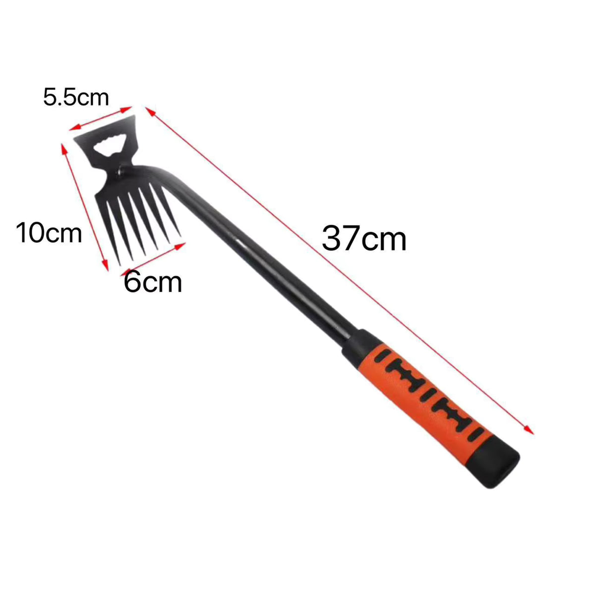 5/6/8/11 Teeth Carbon Steel Garden Hand Rake,2 In 1 Agricultural Manual Weeding Tools for Yard,Multifunction Gardening Hoe Rake