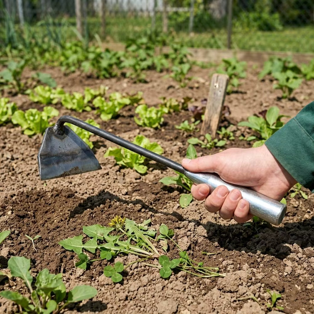 Crescent-shape Handheld Weeding Rake Durable Rust-Resistant Hand Hoe Weeding Digging Tool for Vegetable Gardens Planting