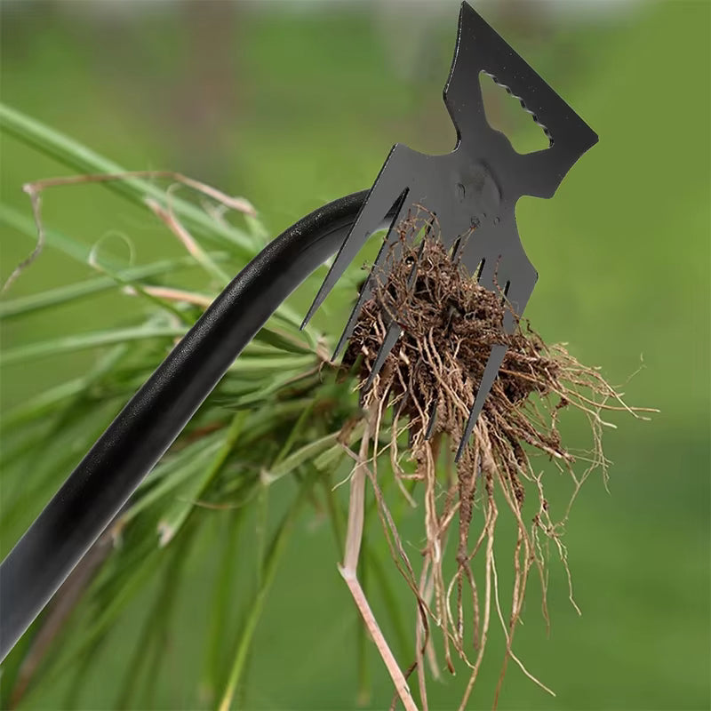 5/6/8/11 Teeth Carbon Steel Garden Hand Rake,2 In 1 Agricultural Manual Weeding Tools for Yard,Multifunction Gardening Hoe Rake
